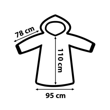 One Piece Cloudy adult hooded lined sherpa fleece blanket, poncho