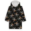 One Piece Skull adult pullover fleece blanket, poncho