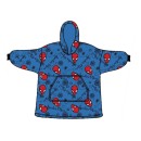 Spiderman Blue plush polar throw-on blanket, poncho