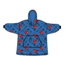 Spiderman Blue adult plush polar blanket, poncho