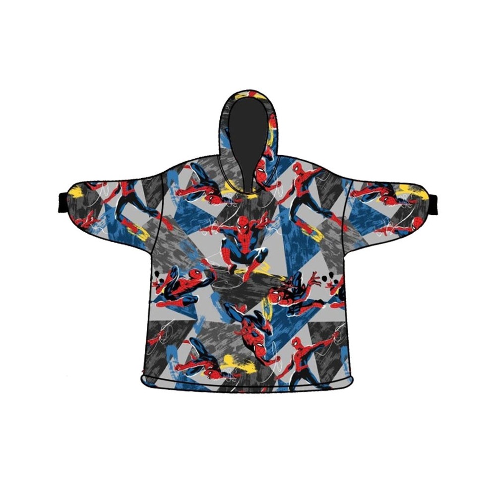 Spiderman fleece blanket poncho