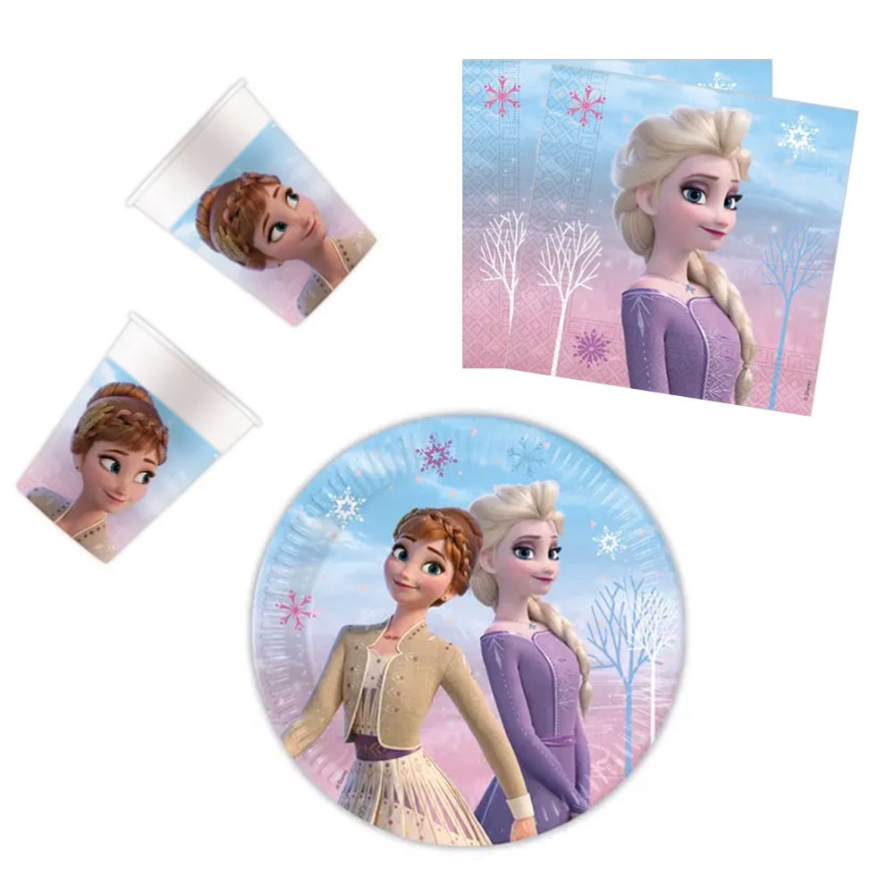 Disney Frozen Wind party set with 36 items and 23 cm plate