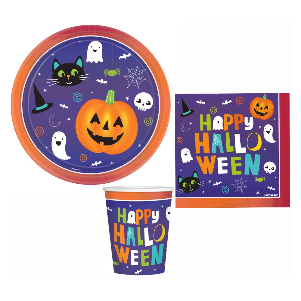 Halloween Friends party set 36 pcs with 23 cm plate