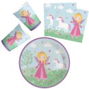 Princess Princess, Princess party set with 36 pieces and 23 cm plate