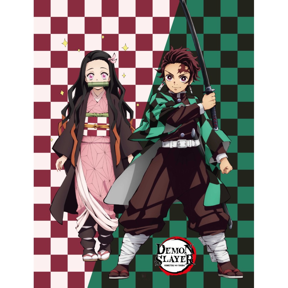 Demon Slayer Siblings fleece blanket 130x170 cm