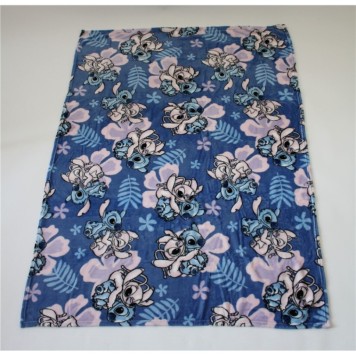 Disney Lilo and Stitch Hibiscus coral fleece blanket 110x150cm