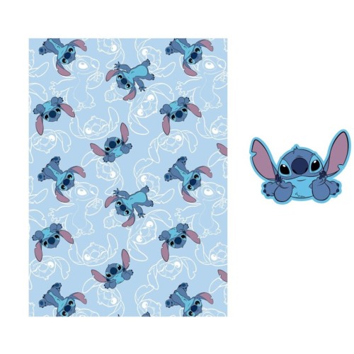 Disney Lilo and Stitch On The Belly fleece blanket and shaped pillow set