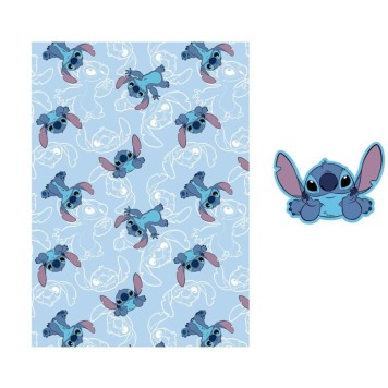 Disney Lilo and Stitch On The Belly fleece blanket and shaped pillow set