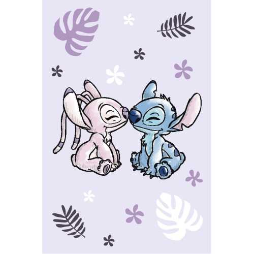 Disney Lilo and Stitch Purple fleece blanket 100x150cm