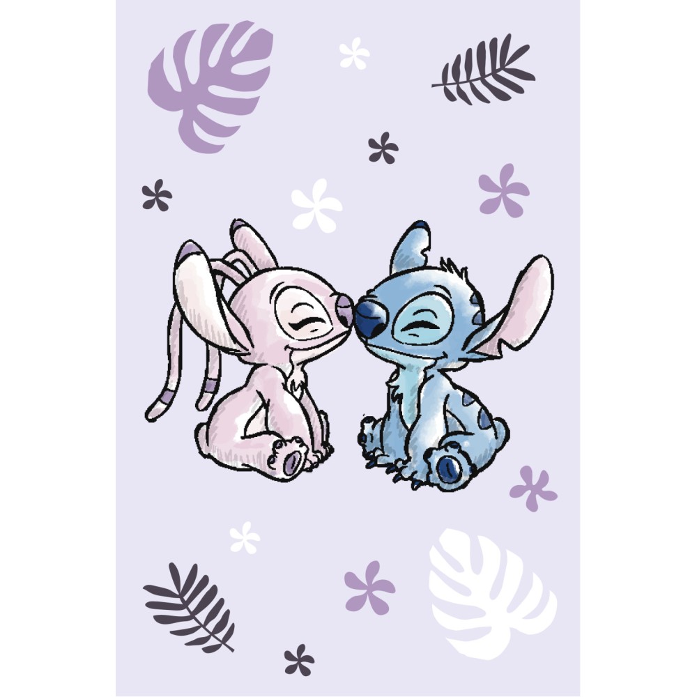 Disney Lilo and Stitch Purple fleece blanket 100x150cm