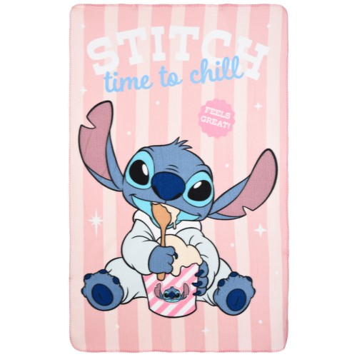 Disney Lilo and Stitch Time to Chill fleece blanket 100x150cm