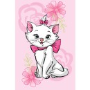 Disney Marie Pink Flower fleece blanket 100x150cm