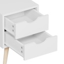 Table de chevet en bois  blanche 29,7x29,7x45 cm
