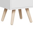 Table de chevet en bois  blanche 29,7x29,7x45 cm
