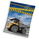 Construction Danger coral fleece polar blanket 130x170cm