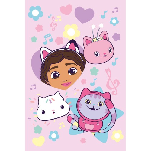 Gabby's Dollhouse Music fleece blanket 100x150cm