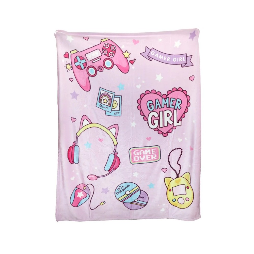 Gamer Girl coral fleece blanket 130x170cm