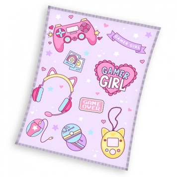 Gamer Girl coral fleece blanket 130x170cm