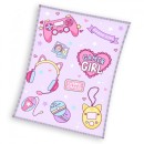 Gamer Girl coral fleece blanket 130x170cm