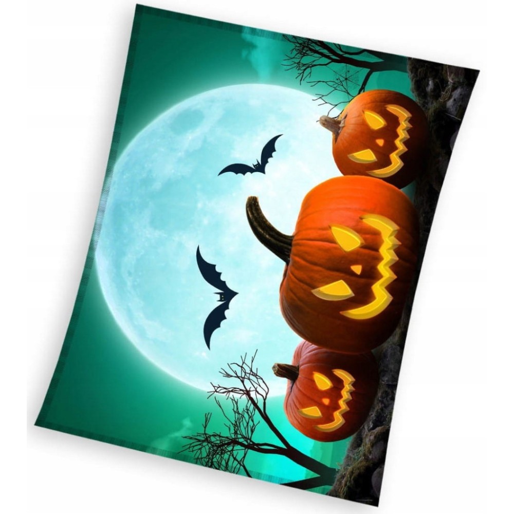 Halloween Moon coral fleece blanket 150x200cm