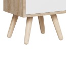 Selma bedside table pakoworld pine wood in sonoma-white shade 29.7x29.7x45cm