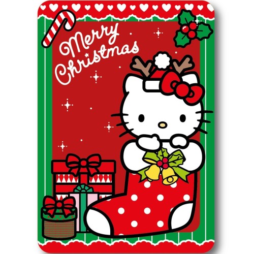 Hello Kitty Holiday Cheer Christmas Polar Fleece Blanket 100x140cm