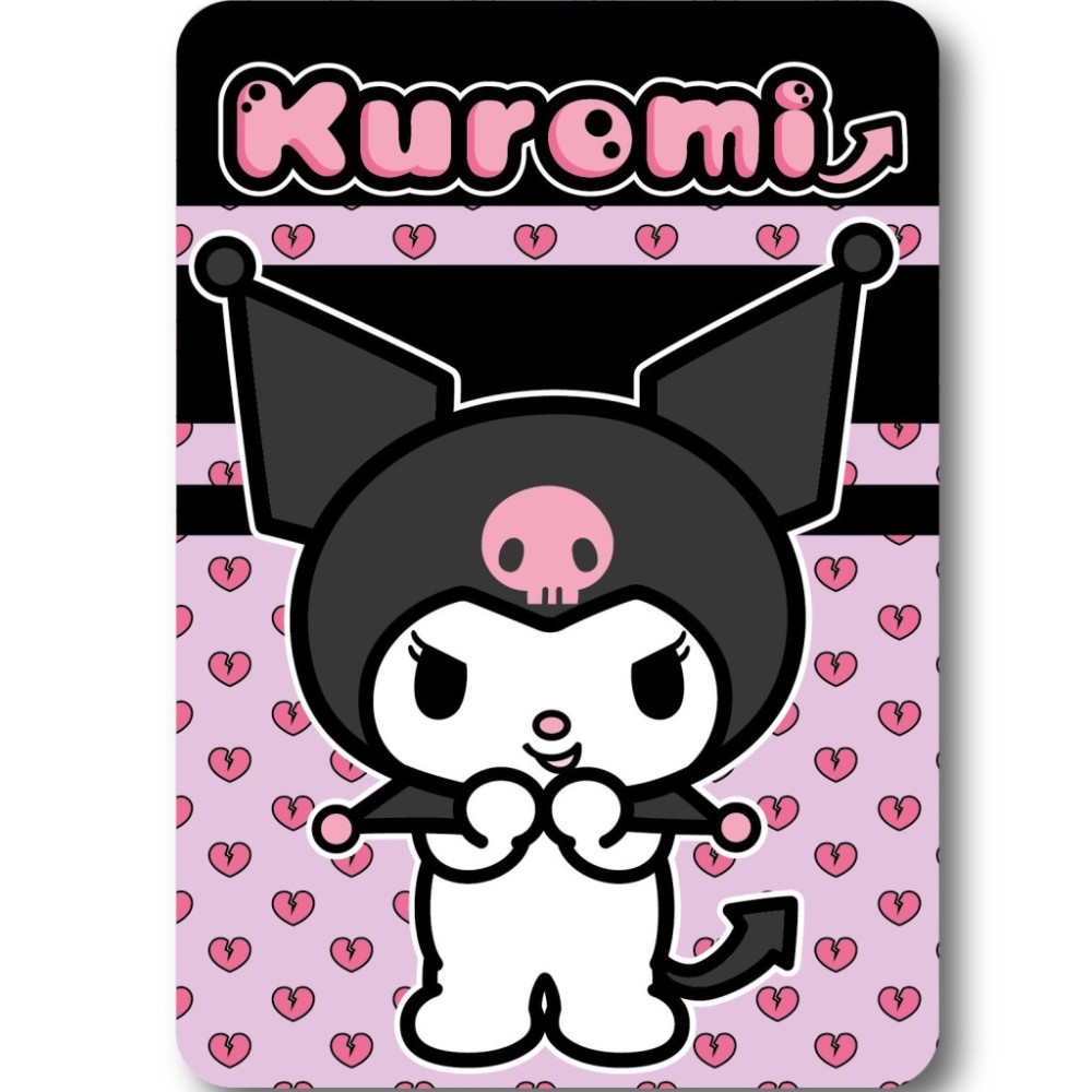 Hello Kitty Kuromi Heart fleece blanket 100x140cm
