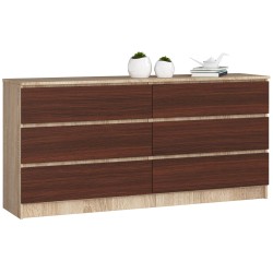 KOMODA K160 6SZ CLP DĄB SONOMA / WENGE