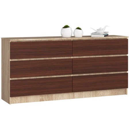 KOMODA K160 6SZ CLP DĄB SONOMA / WENGE