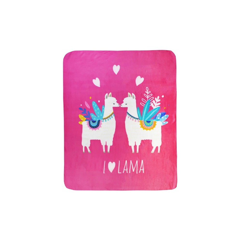Llama fleece blanket 130x160cm