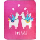 Llama fleece blanket 130x160cm