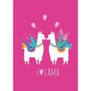 Llama fleece blanket 130x160cm