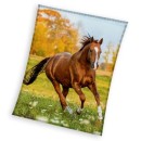 Horses Gallop coral fleece blanket 150x200cm