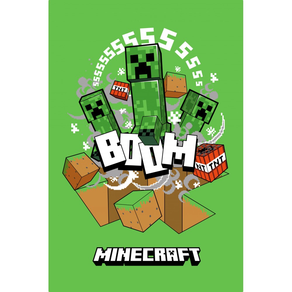 Minecraft Boom Creeper super soft polar fleece blanket 100*150cm
