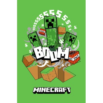 Minecraft Boom Creeper super soft polar fleece blanket 100*150cm
