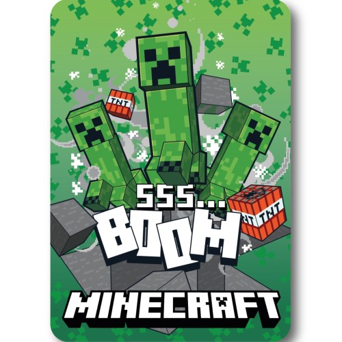 Minecraft SSS Boom fleece blanket 100x140cm