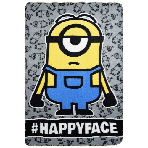 Minions Happy Face polar blanket 100x150 cm