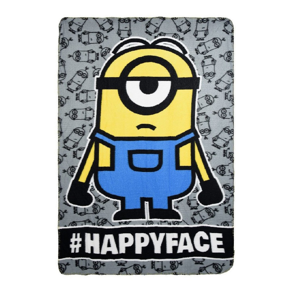 Minions Happy Face polar blanket 100x150 cm