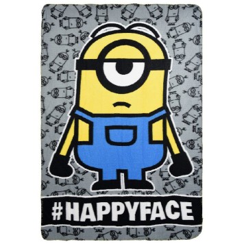 Minions Happy Face polar blanket 100x150 cm