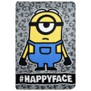 Minions Happy Face polar blanket 100x150 cm