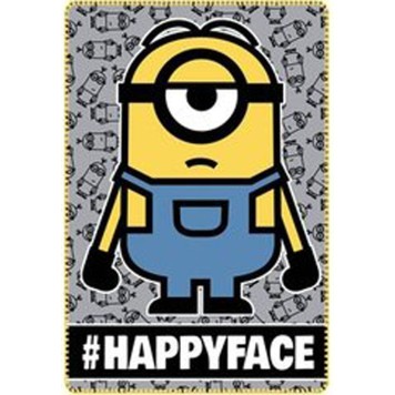 Minions Happy Face polar blanket 100x150 cm