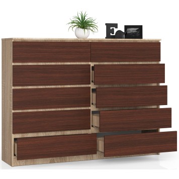 KOMODA K160 10SZ CLP DĄB SONOMA / WENGE