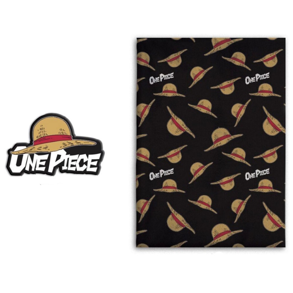 One Piece Straw Hat fleece blanket and shaped pillow set