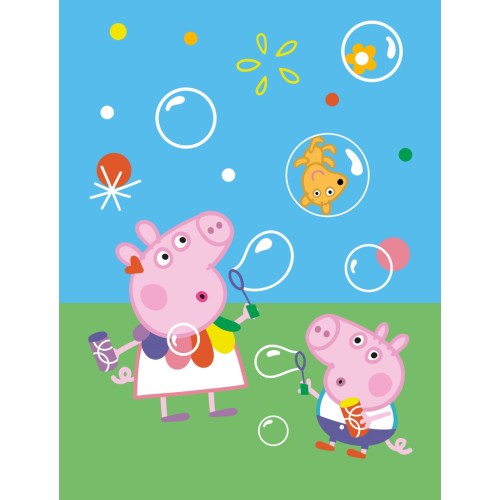 Peppa Pig Bubbles coral fleece blanket 130x170cm