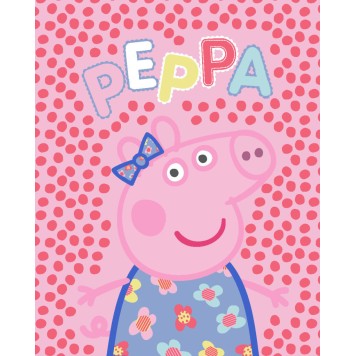 Peppa Pig Dots flannel fleece blanket 130x160cm