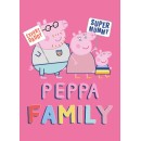 Peppa Pig Family Pink fleece blanket 100x140cm