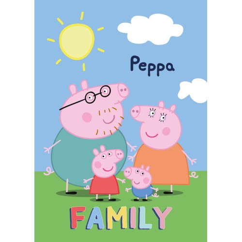 Peppa Pig Family Fleece Blanket 100x140cm