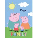 Peppa Pig Family Fleece Blanket 100x140cm