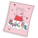 Peppa Pig Happy coral fleece blanket 110x140cm