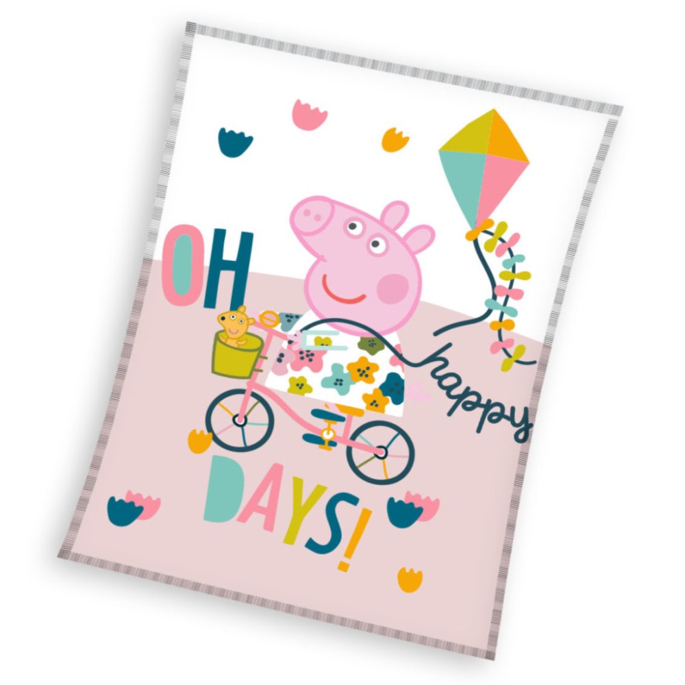 Peppa Pig Happy days coral fleece blanket 130x170cm